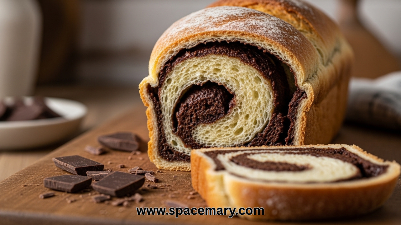 loaf with a chocolate swirl